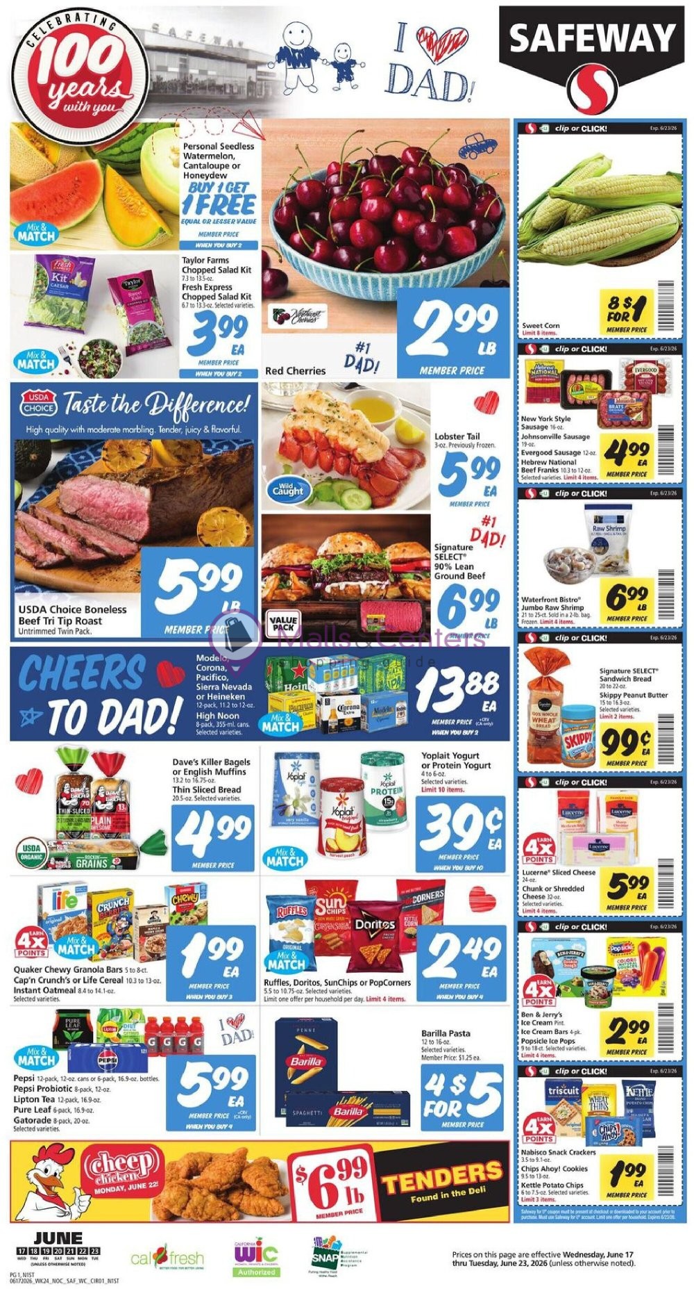 Weekly ad for Safeway valid: 06/17/2026 - 06/23/2026, page 1