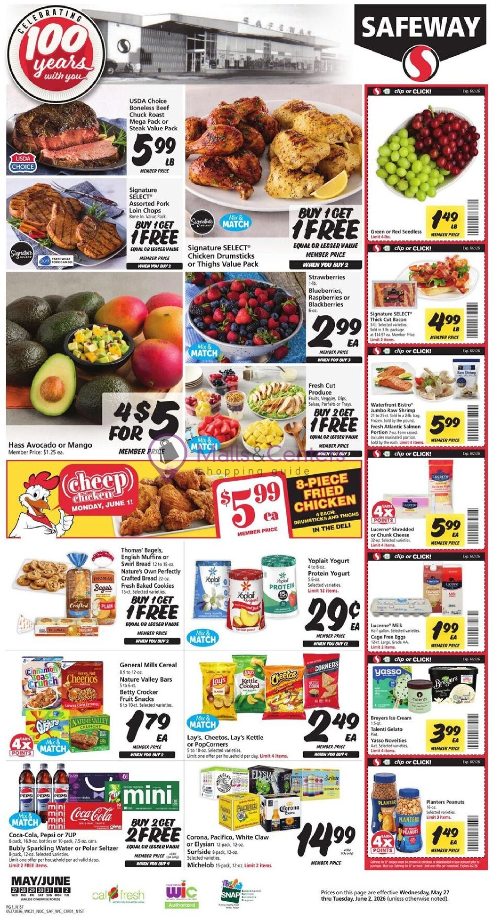 Weekly ad for Safeway valid: 05/27/2026 - 06/02/2026, page 1