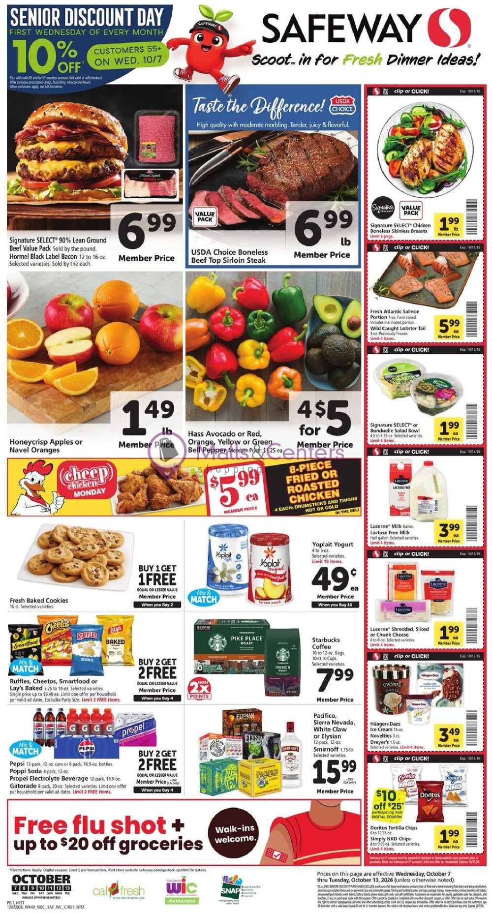 Weekly ad for Safeway valid: 10/07/2026 - 10/13/2026, page 1