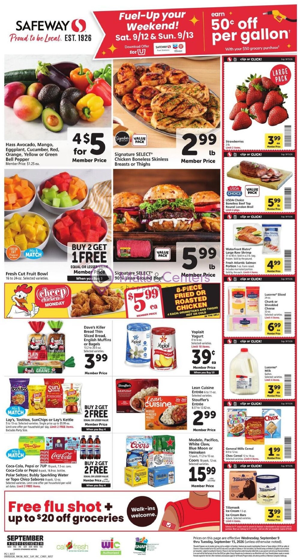 Weekly ad for Safeway valid: 09/09/2026 - 09/15/2026, page 1