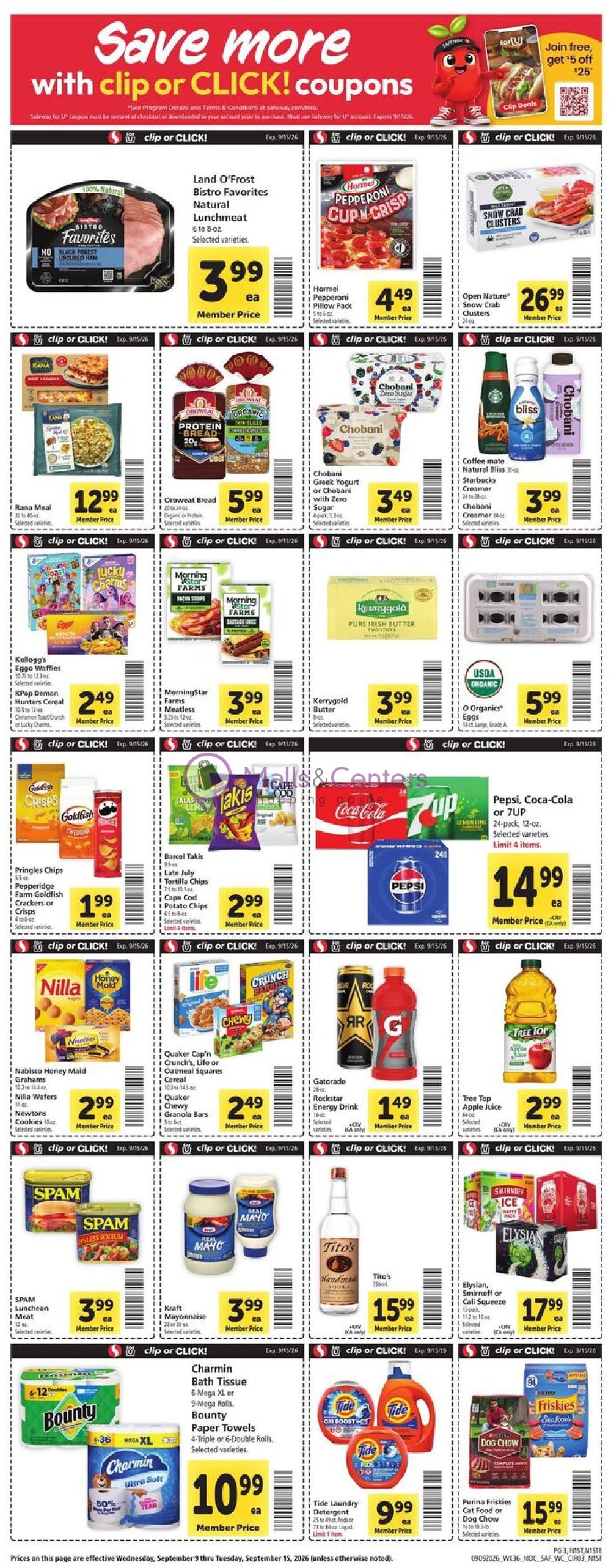 Weekly ad for Safeway valid: 09/09/2026 - 09/15/2026, page 3