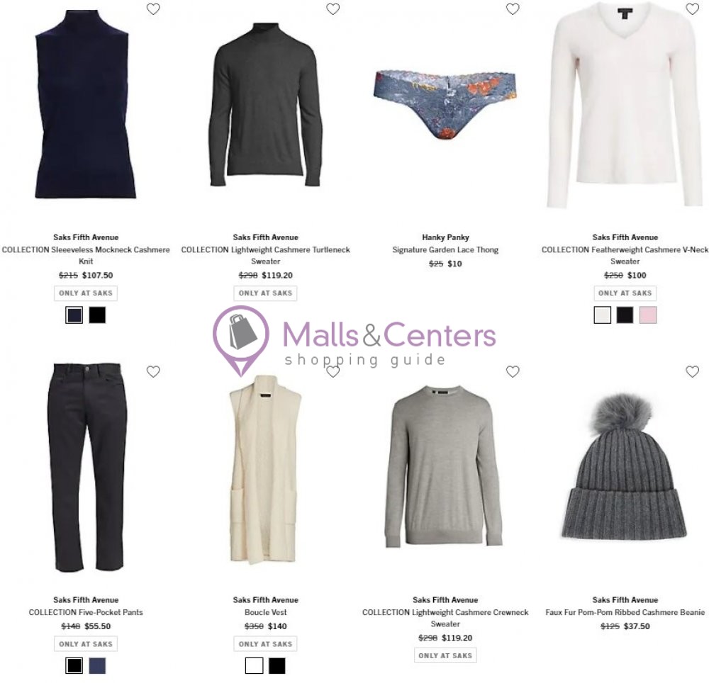 Saks Fifth Avenue Weekly Ad sales & flyers specials MallsCenters