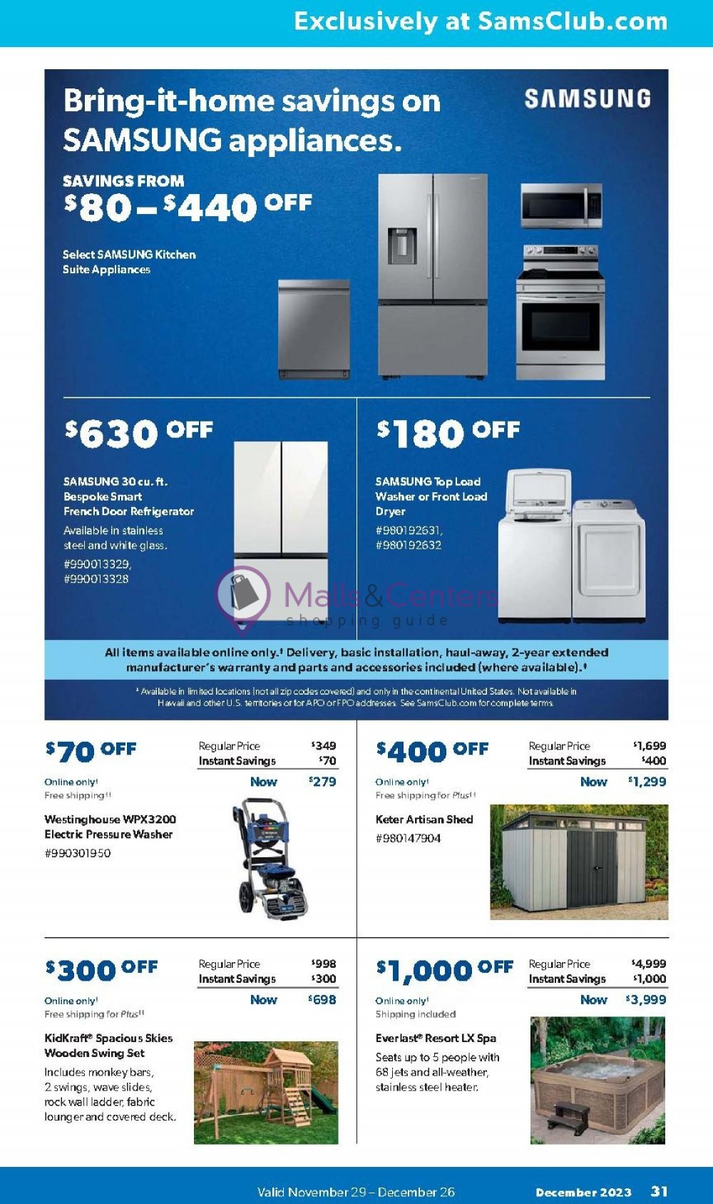 Weekly ad for Sam's Club valid: 11/29/2023 - 12/26/2023, page 31