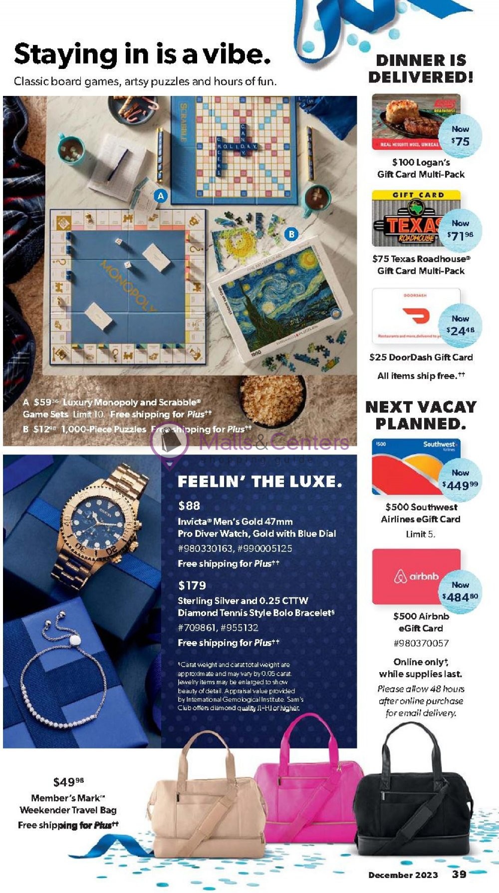 Weekly ad for Sam's Club valid: 11/29/2023 - 12/26/2023, page 39