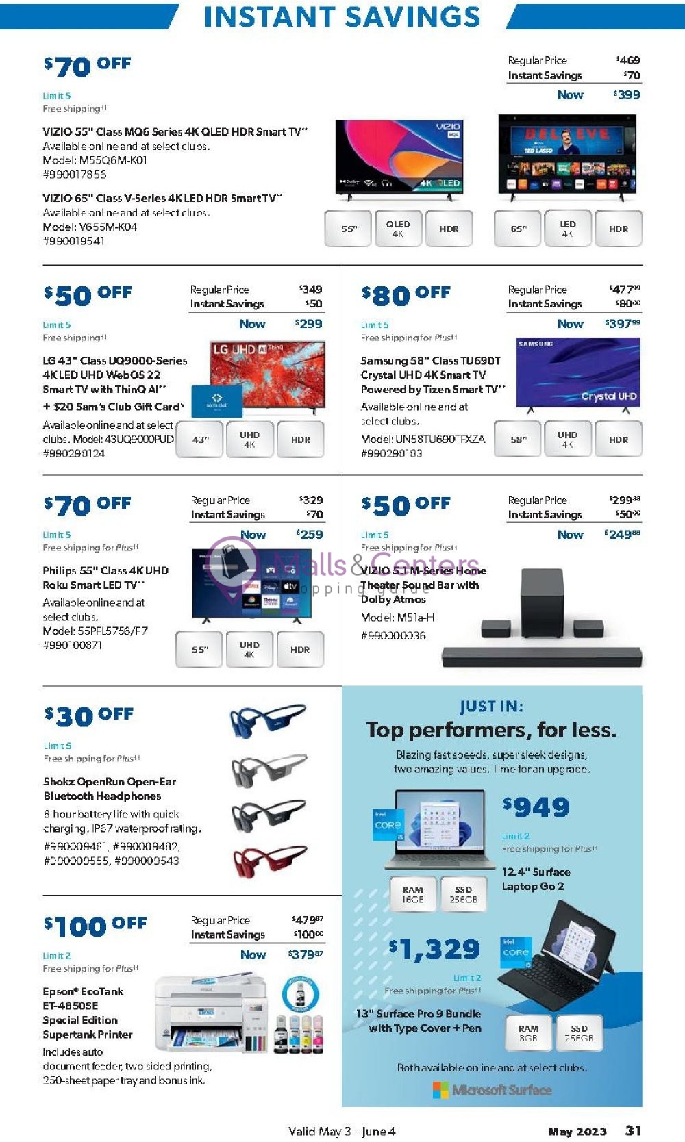 Weekly ad for Sam's Club valid: 05/03/2023 - 06/04/2023, page 31