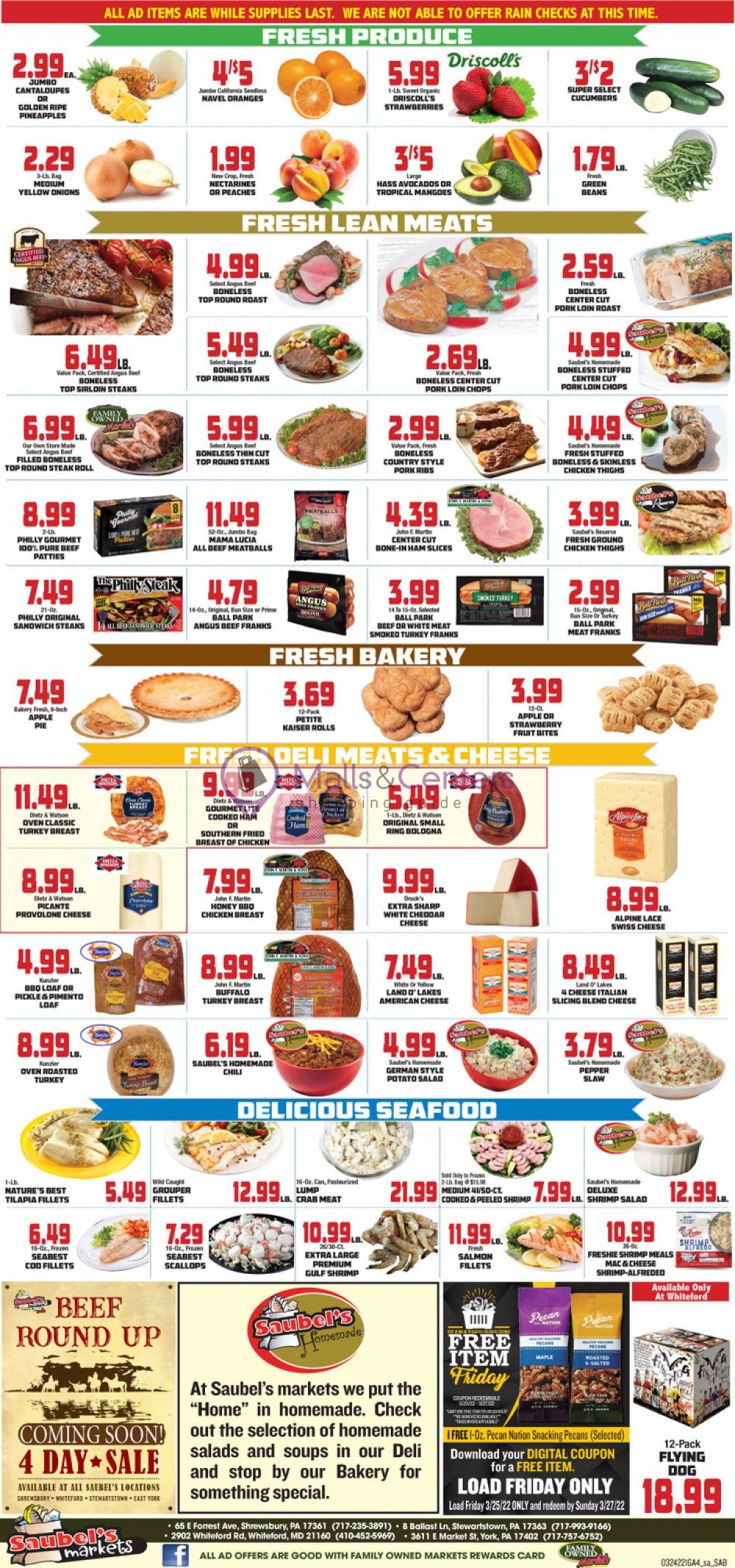 Saubel's Market Weekly ad valid from 03/24/2022 to 03/30/2022
