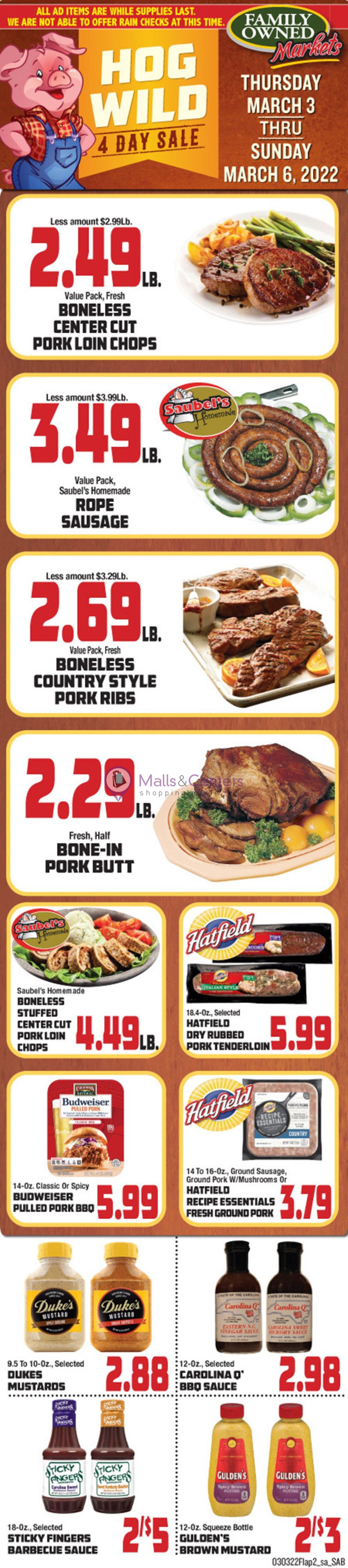 Saubel's Market Weekly ad valid from 03/03/2022 to 03/09/2022