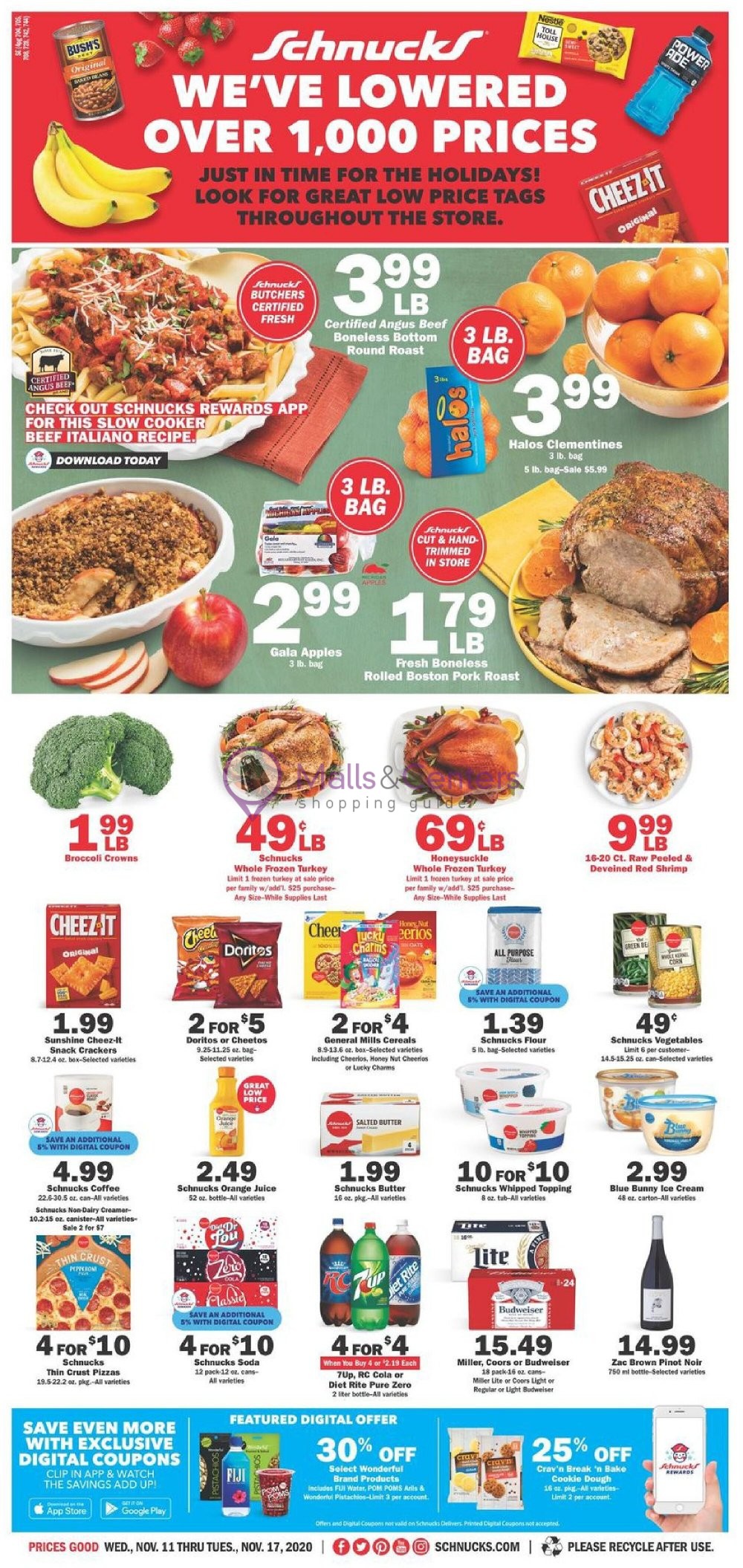 Schnucks Weekly ad valid from 11/11/2020 to 11/17/2020 - MallsCenters