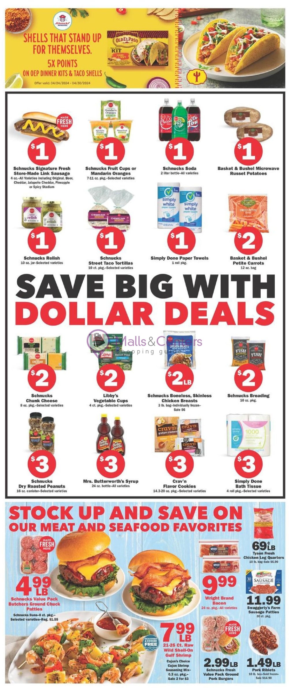 Schnucks Weekly ad valid from 04/24/2024 to 04/30/2024 MallsCenters