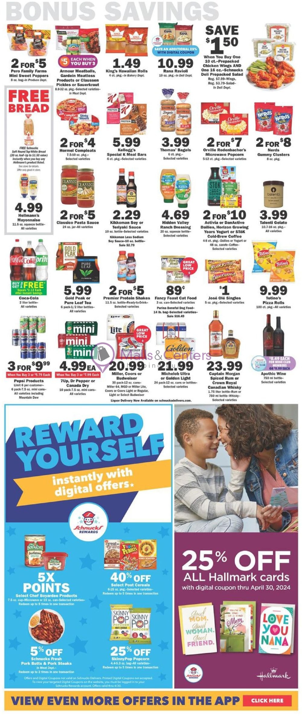 Schnucks Weekly ad valid from 04/24/2024 to 04/30/2024 MallsCenters