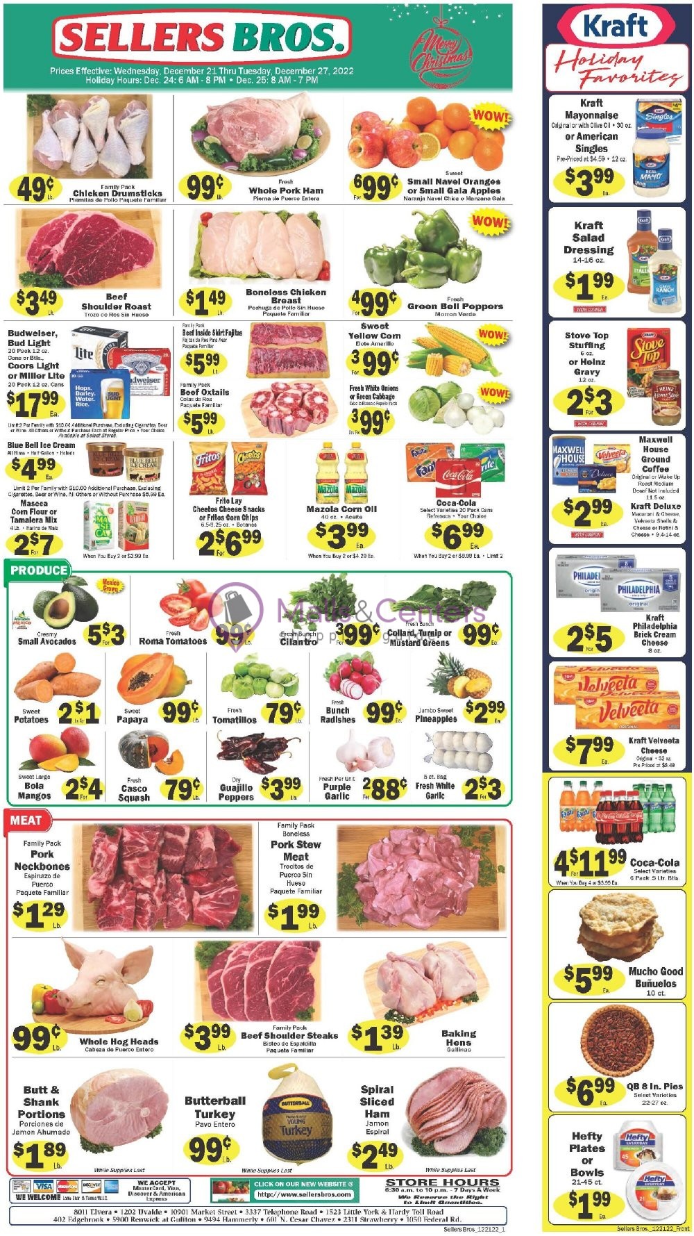 Sellers Bros. Weekly ad valid from 12/21/2022 to 12/27/2022 MallsCenters