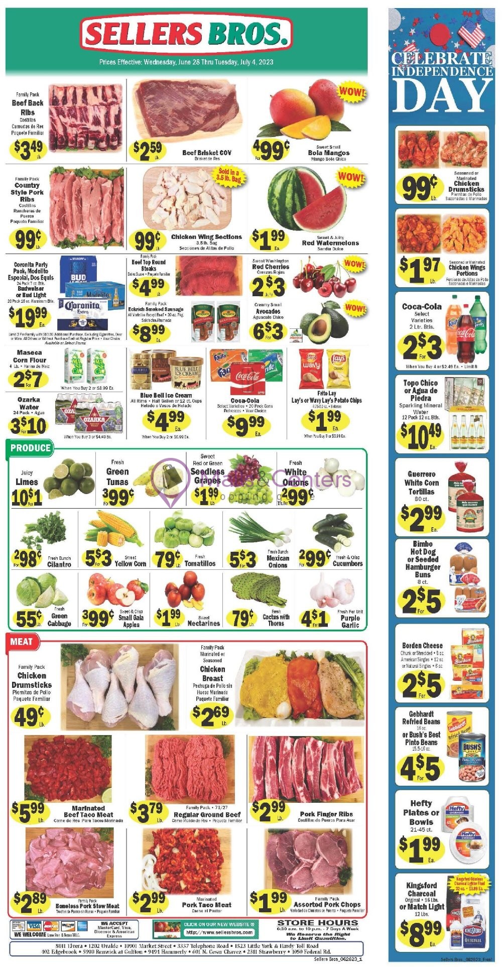 Sellers Bros. Weekly ad valid from 06/28/2023 to 07/04/2023 MallsCenters