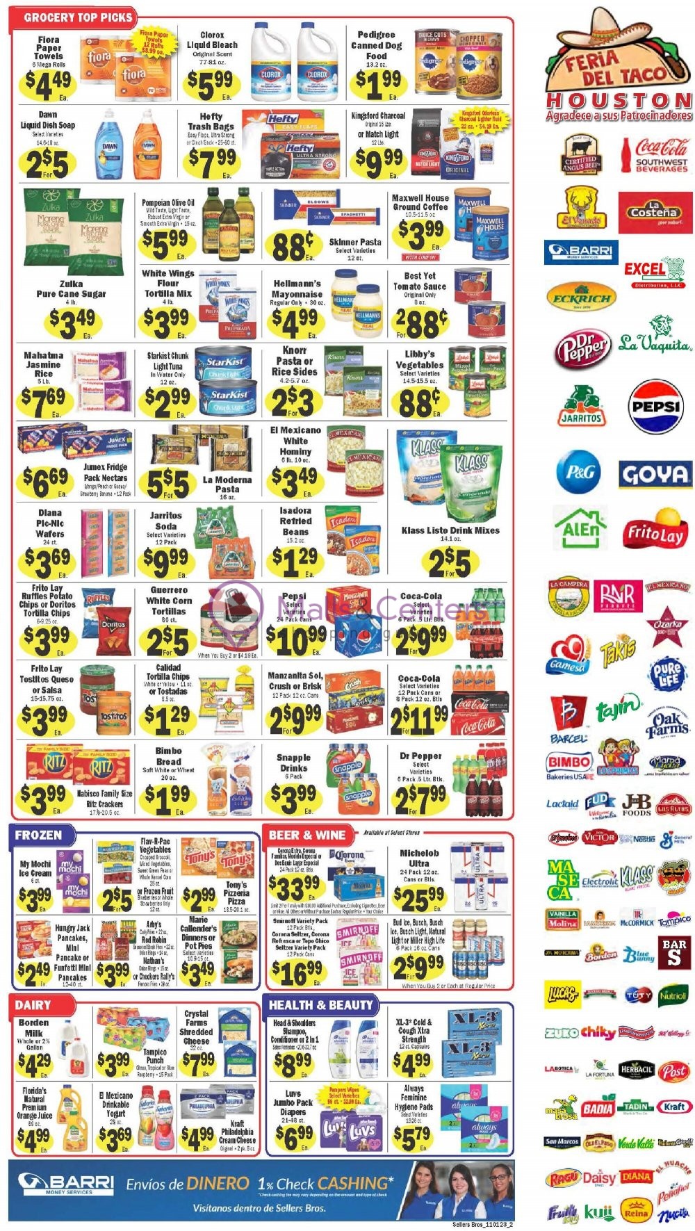 Sellers Bros. Weekly ad valid from 11/01/2023 to 11/07/2023 MallsCenters