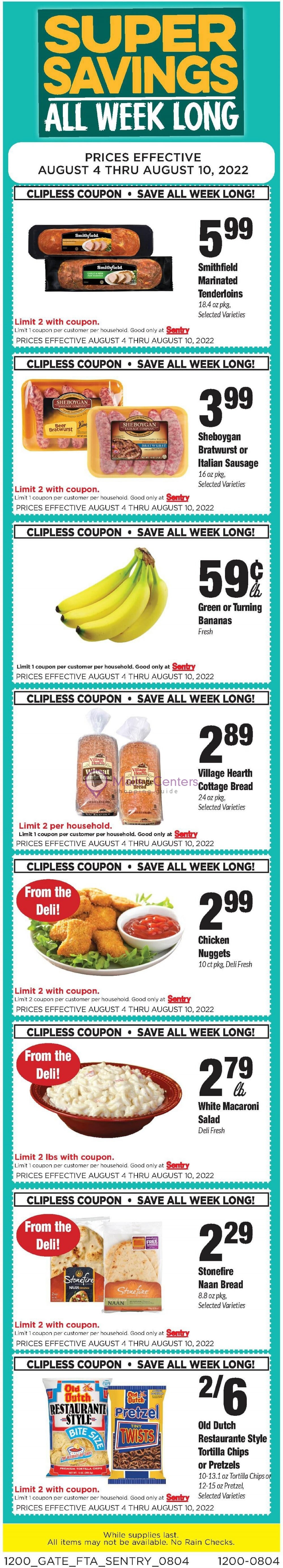 Sentry Foods Weekly Ad sales & flyers specials MallsCenters