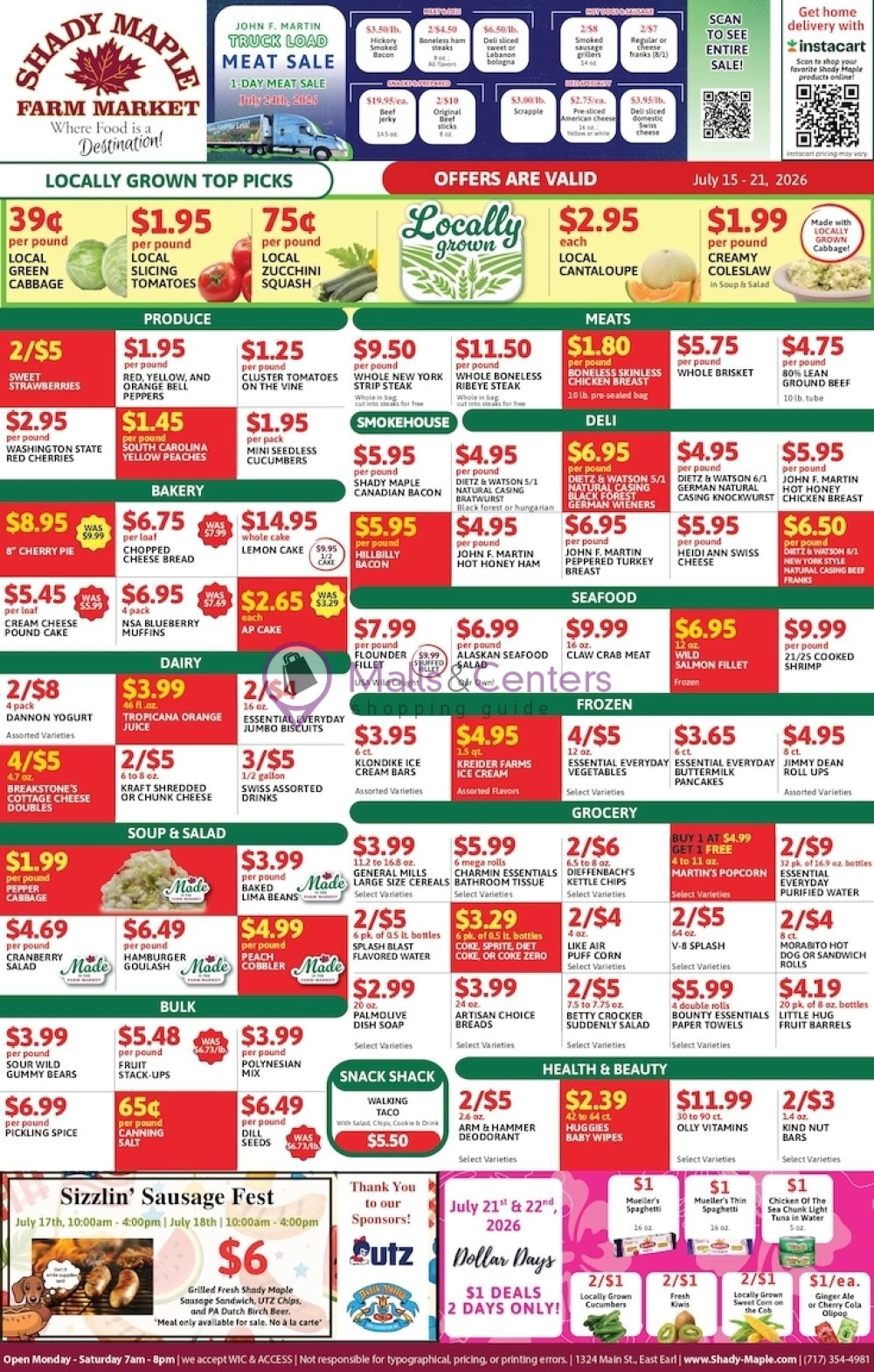 Weekly ad for Shady Maple valid: 07/15/2026 - 07/21/2026, page 1