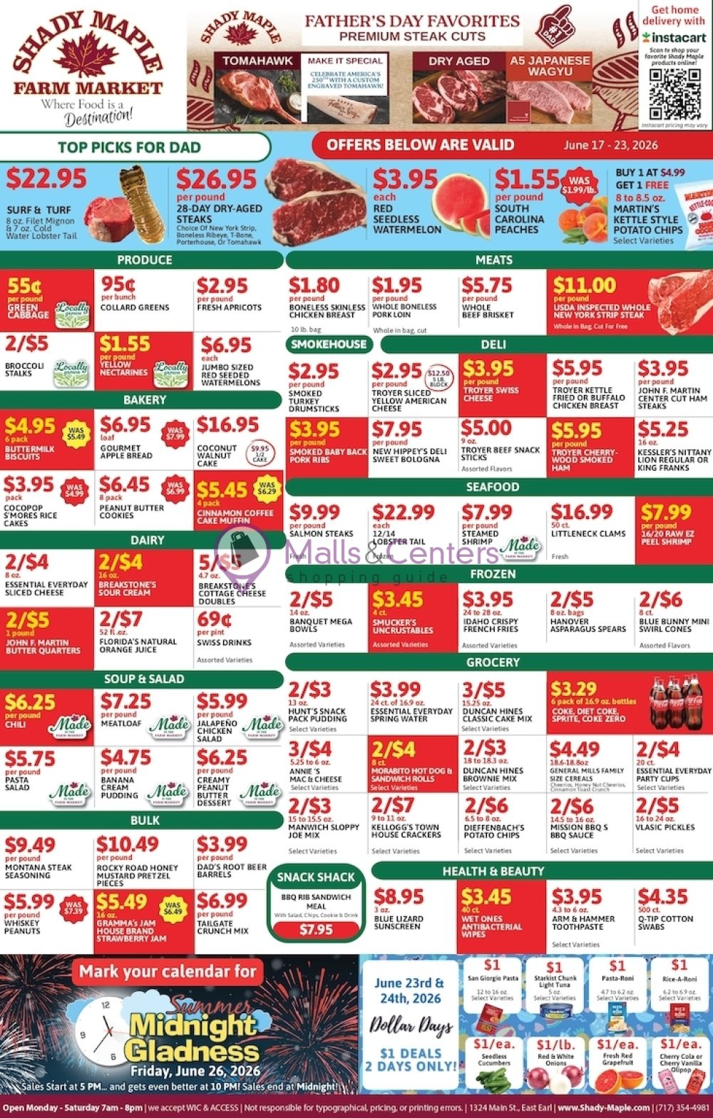 Weekly ad for Shady Maple valid: 06/17/2026 - 06/27/2026, page 1