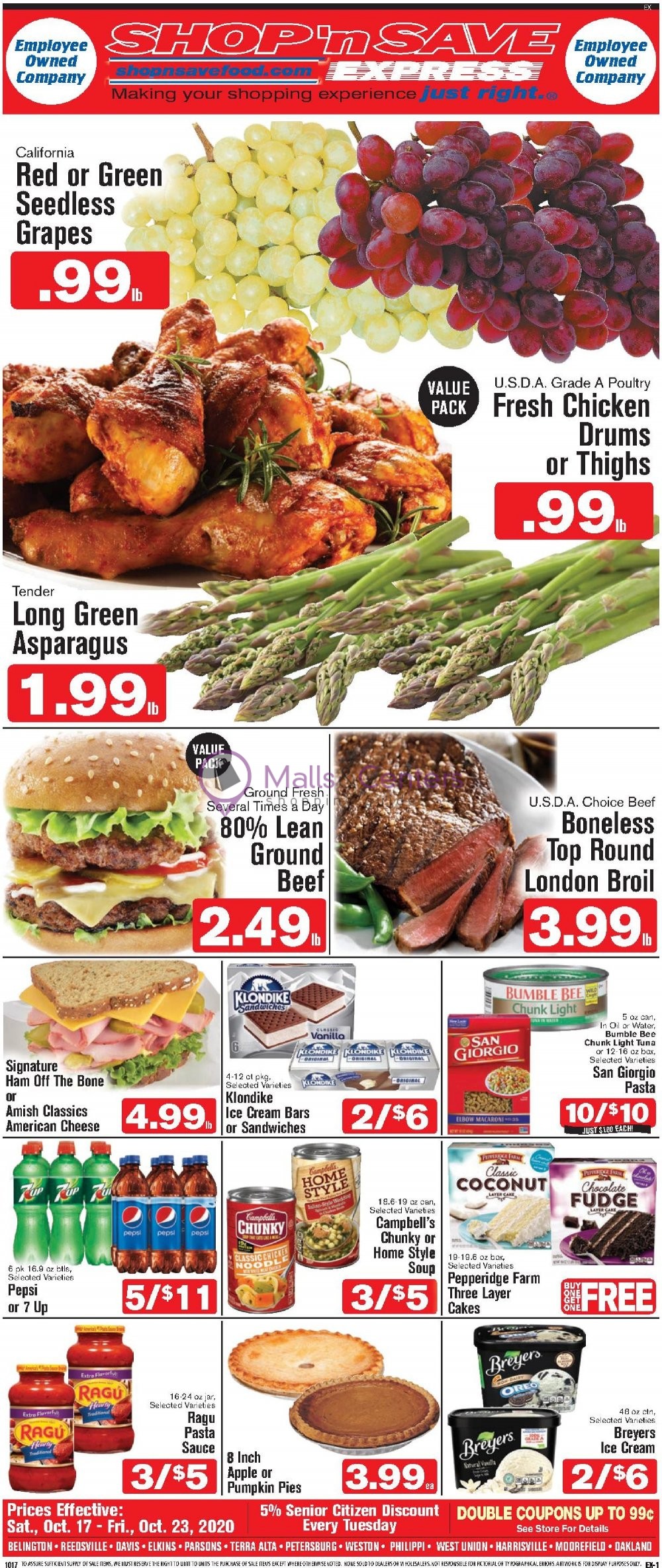 SHOP 'n SAVE Weekly ad valid from 10/17/2020 to 10/23/2020 MallsCenters