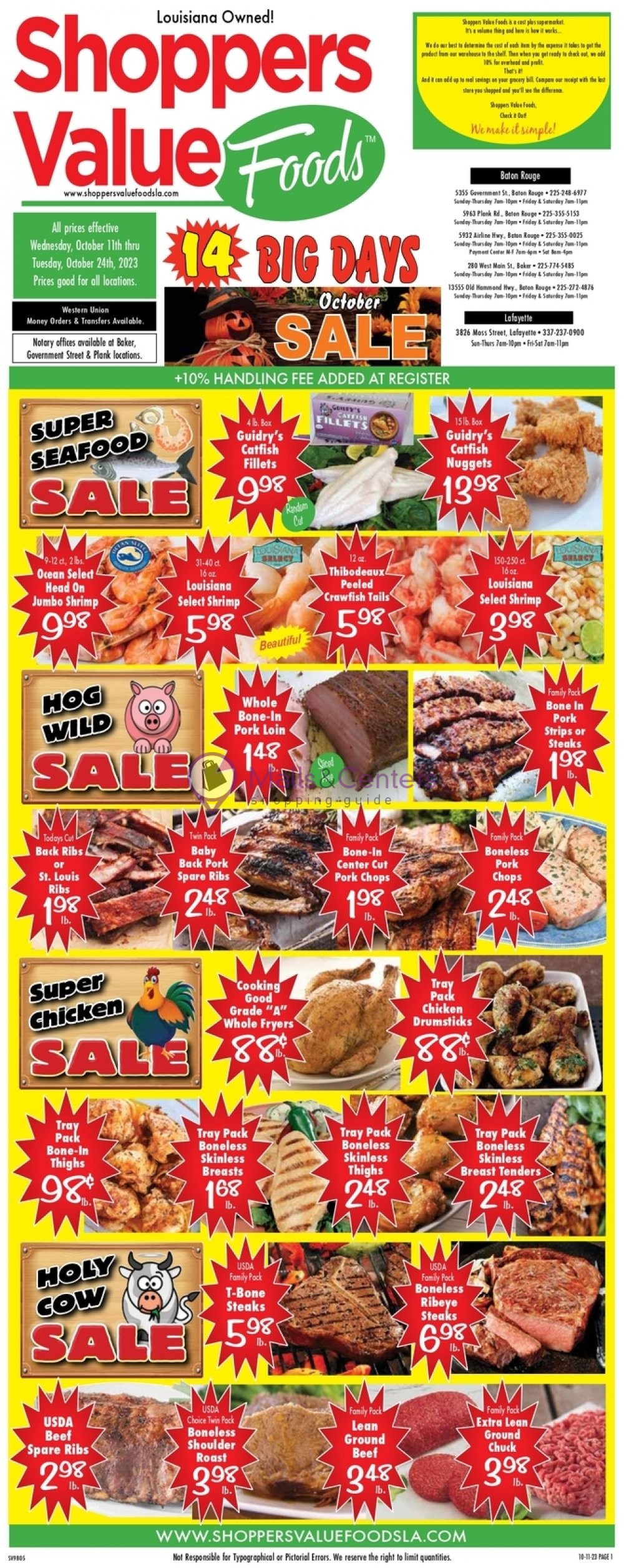 Shoppers Value Foods Weekly ad valid from 10/11/2023 to 10/24/2023