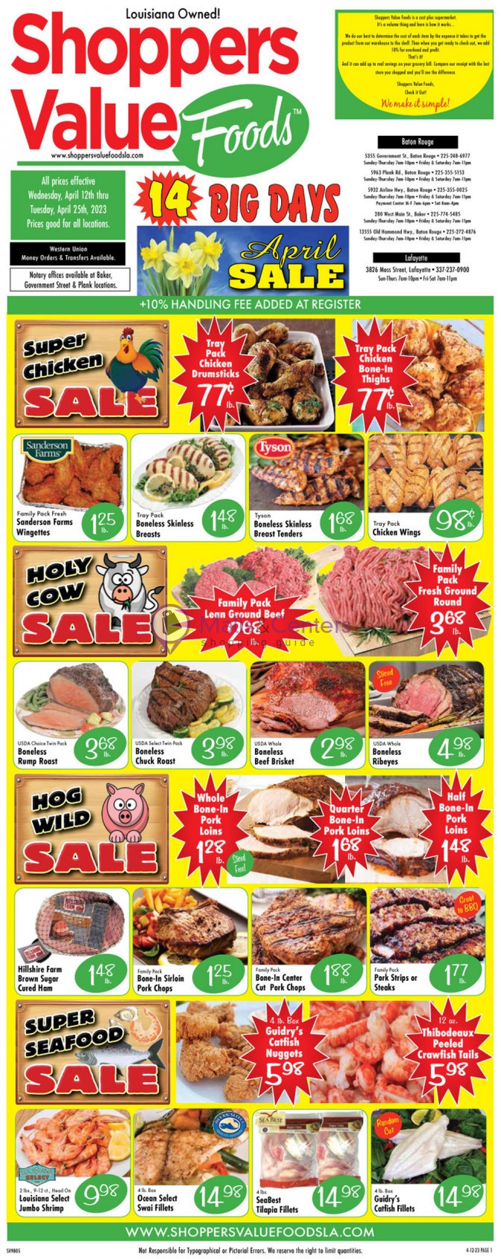 Shoppers Value Foods Weekly ad valid from 04/12/2023 to 04/25/2023 MallsCenters