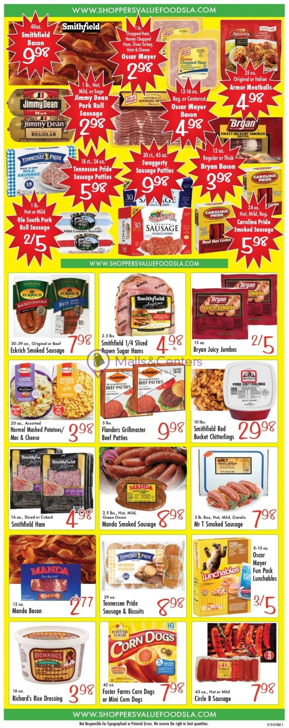 Shoppers Value Foods Weekly ad valid from 12/13/2023 to 12/25/2023