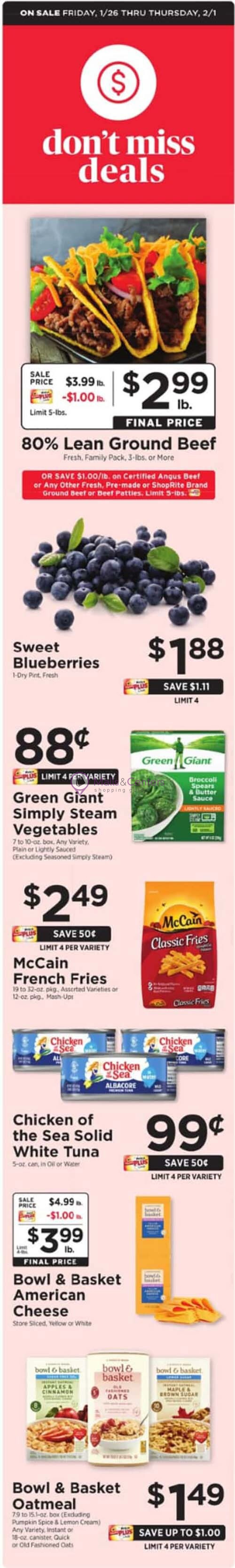 ShopRite Weekly ad valid from 01/26/2024 to 02/01/2024 MallsCenters
