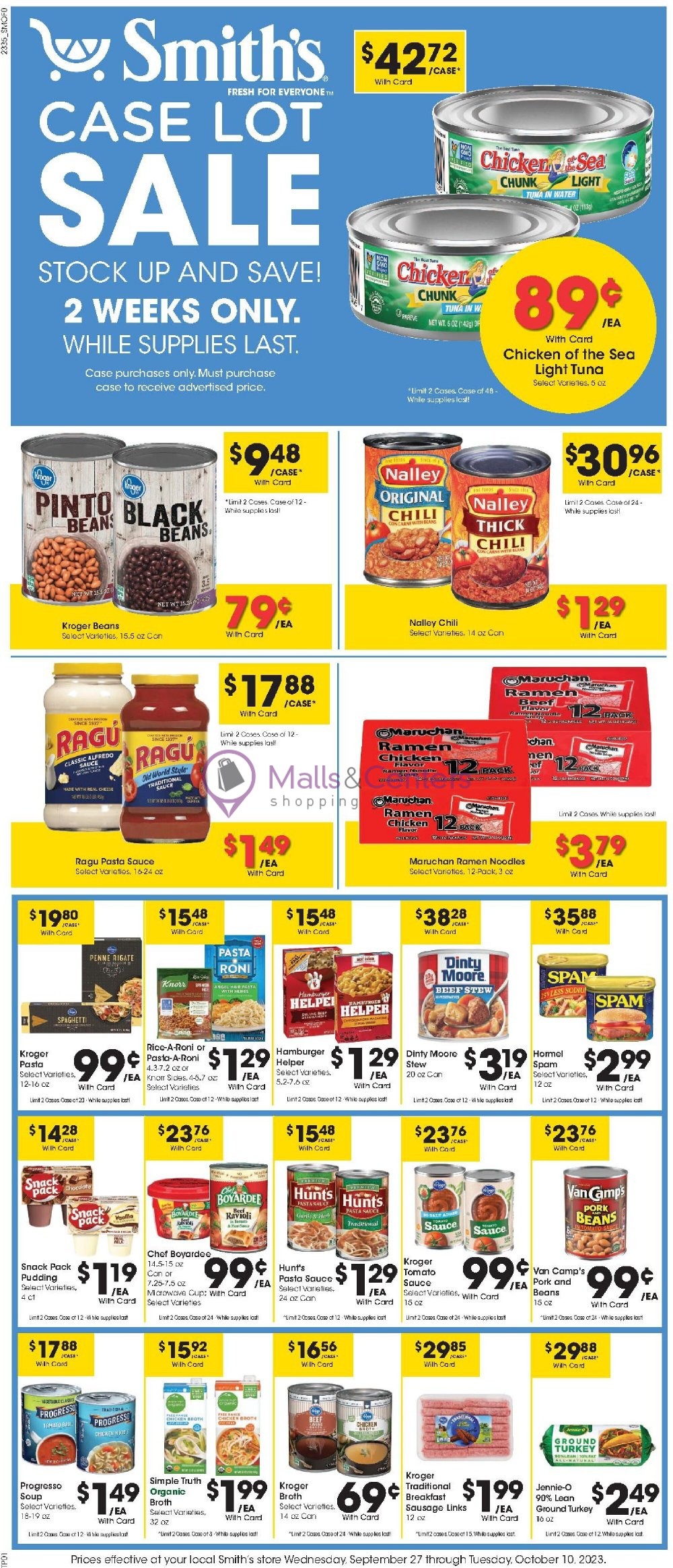 Smith's Weekly ad valid from 09/27/2023 to 10/10/2023 MallsCenters