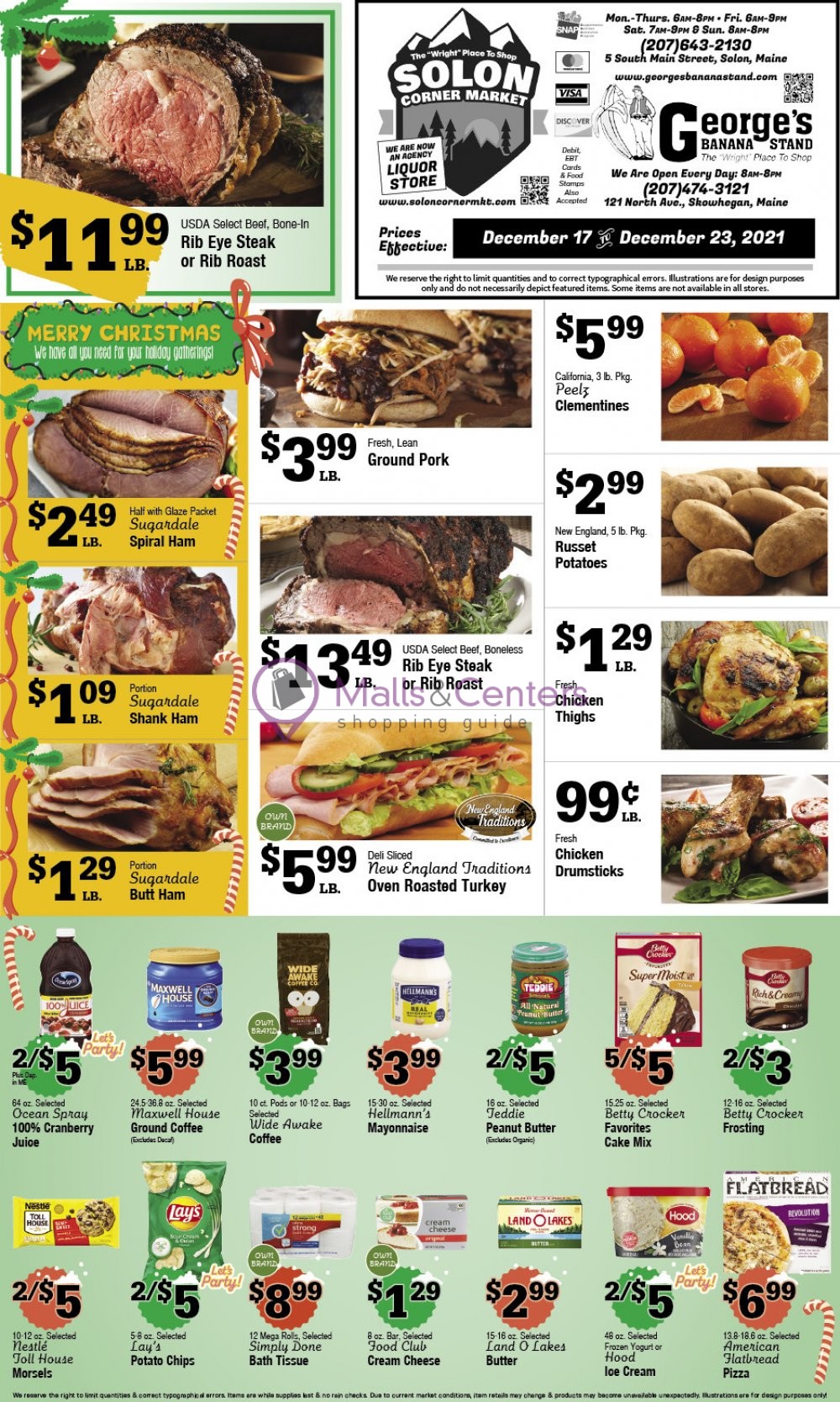 Solon Corner market Weekly ad valid from 12/17/2021 to 12/23/2021