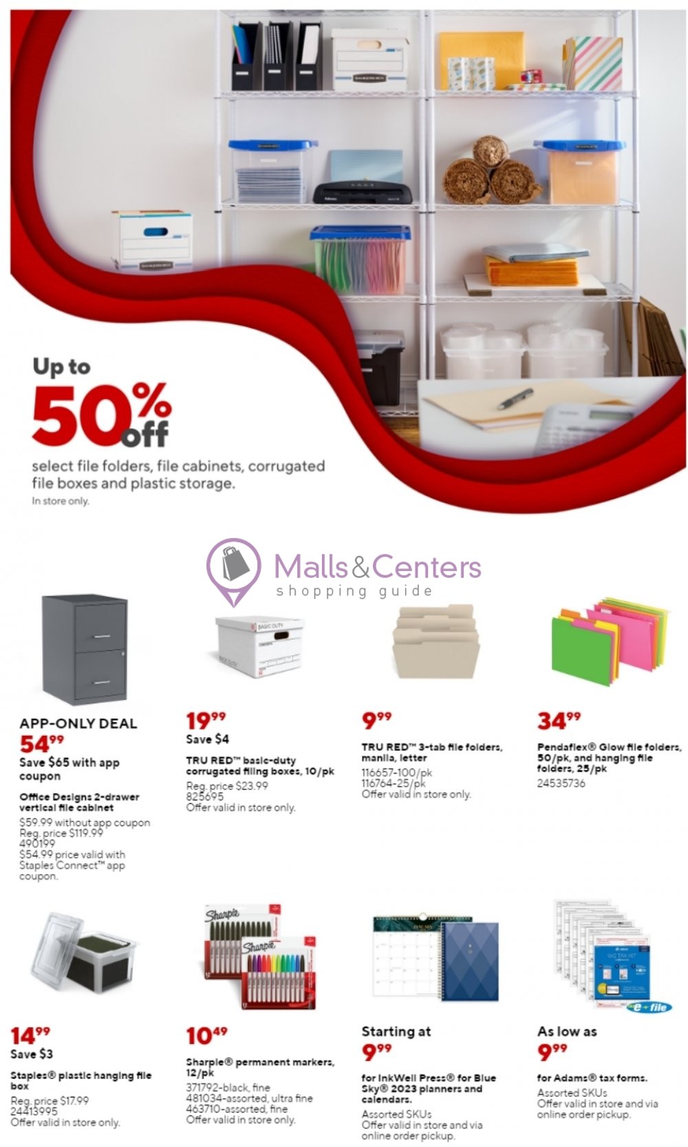 Staples Weekly Ad sales & flyers specials MallsCenters