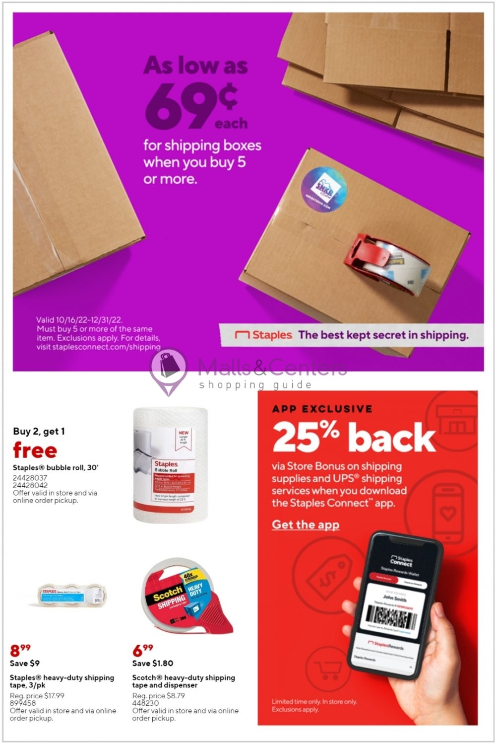 Staples Weekly Ad sales & flyers specials MallsCenters