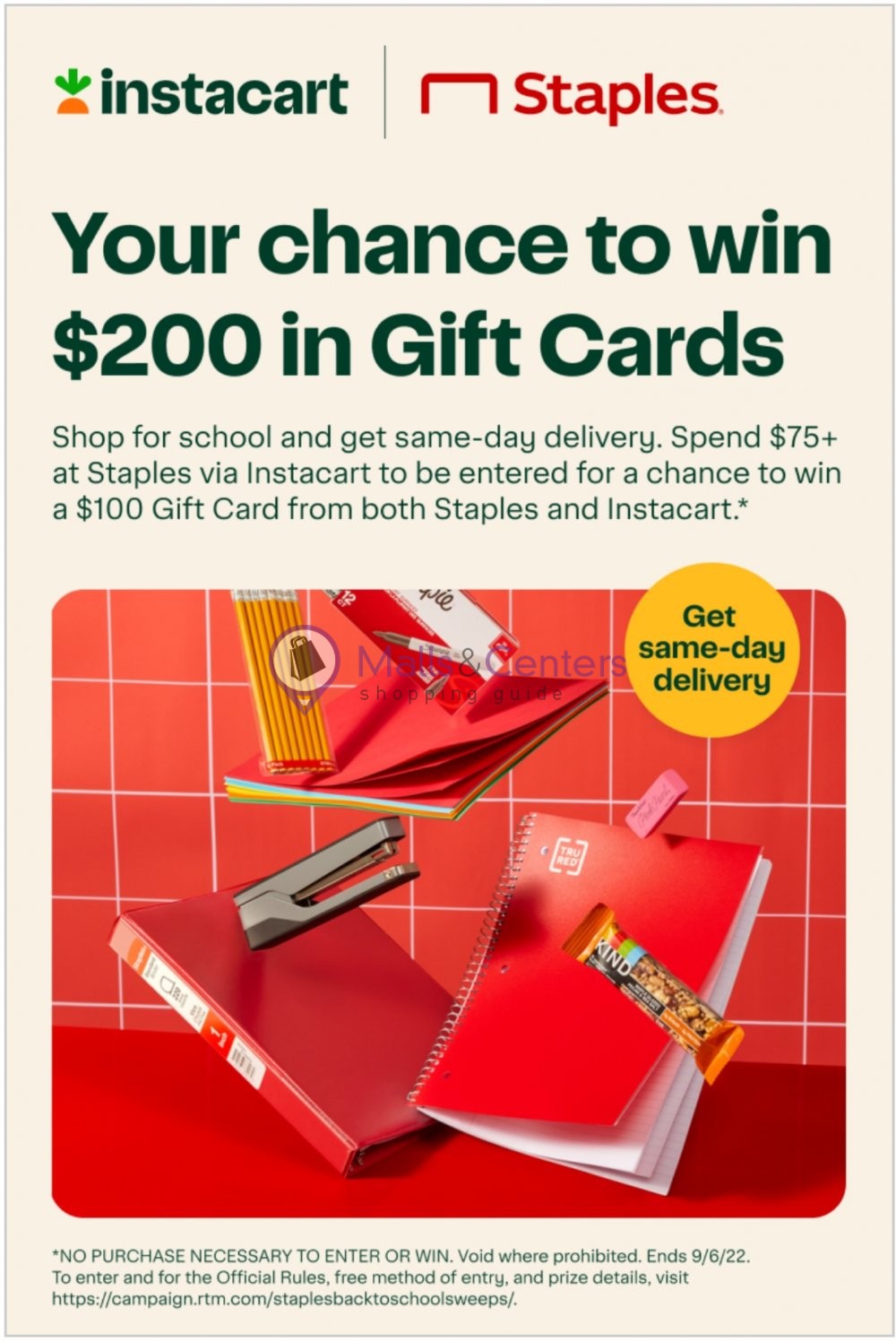 Staples Weekly ad valid from 08/28/2022 to 09/03/2022 MallsCenters