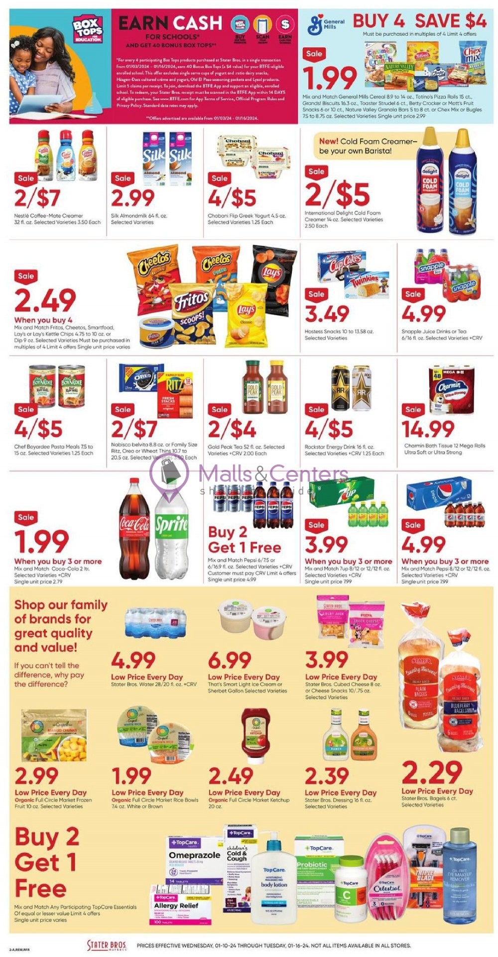 Stater Bros. Weekly ad valid from 01/10/2024 to 01/16/2024 MallsCenters