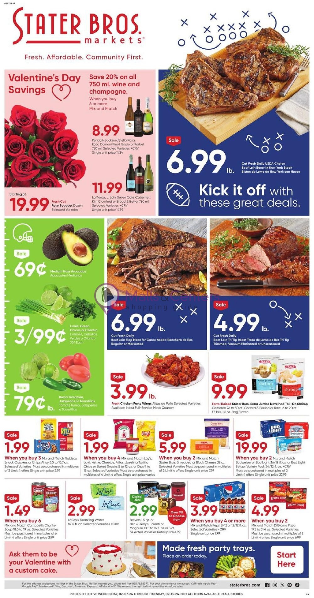 Stater Bros. Weekly ad valid from 02/07/2024 to 02/13/2024 MallsCenters