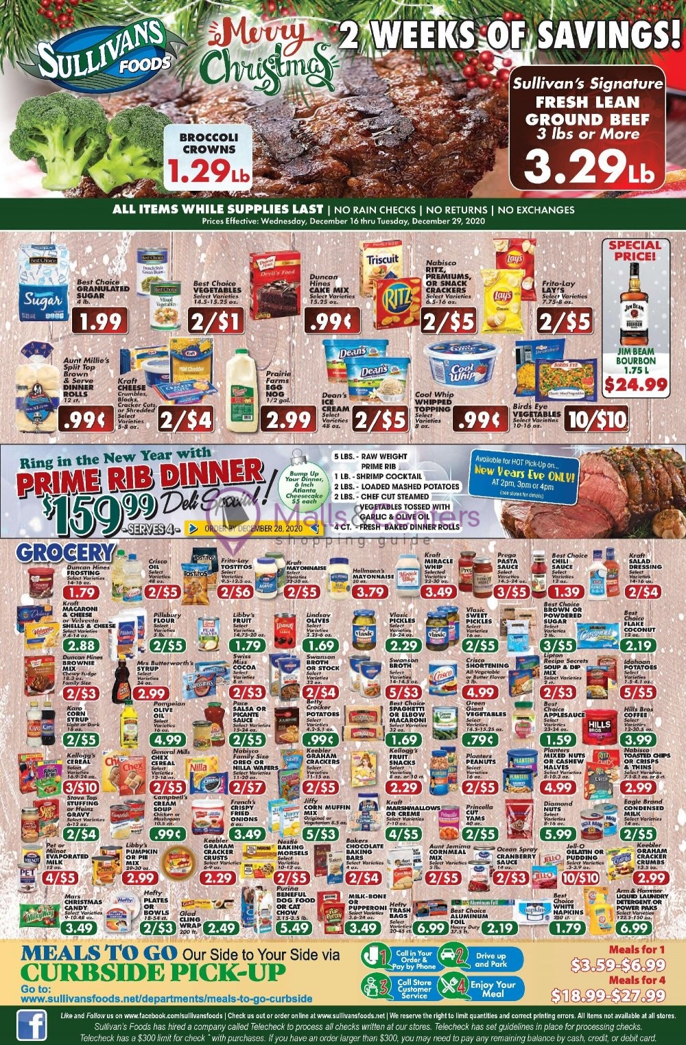 Sullivan's Foods Weekly ad valid from 12/16/2020 to 12/29/2020
