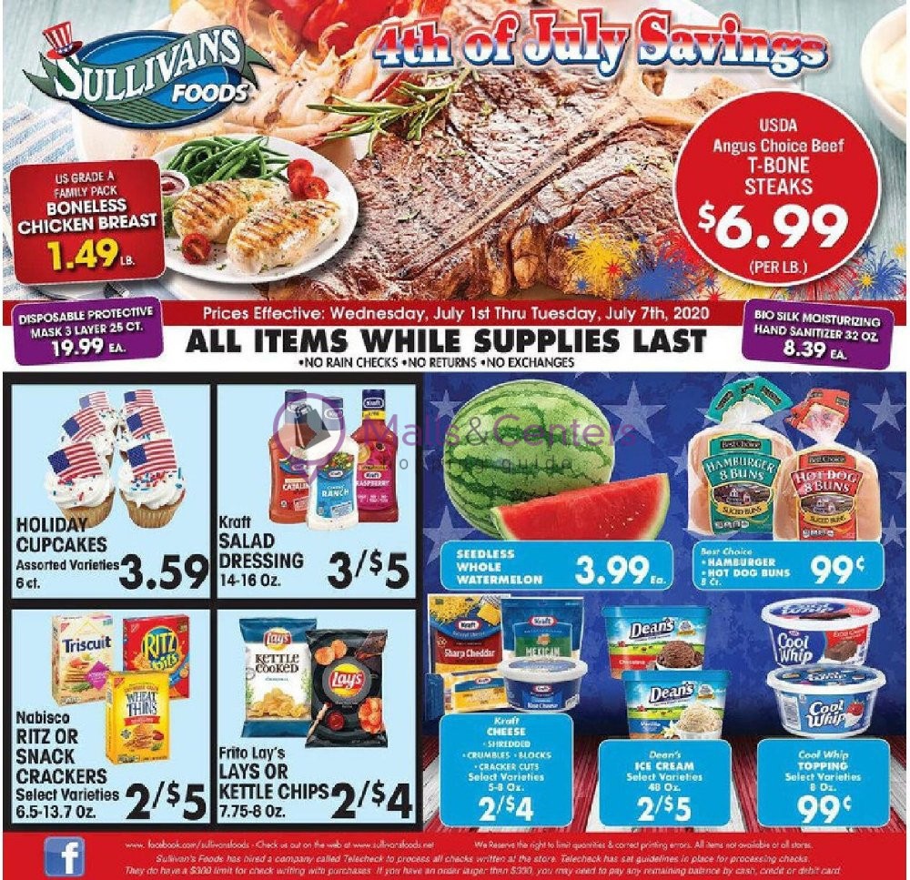 Sullivan's Foods Weekly ad valid from 07/01/2020 to 07/07/2020