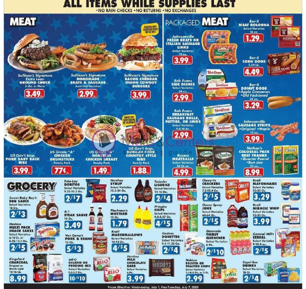 Sullivan's Foods Weekly ad valid from 07/01/2020 to 07/07/2020 MallsCenters