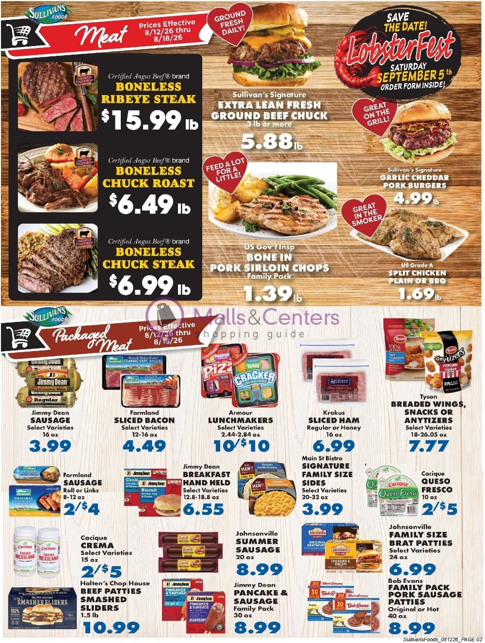 Weekly ad for Sullivan's Foods valid: 08/12/2026 - 08/18/2026, page 2