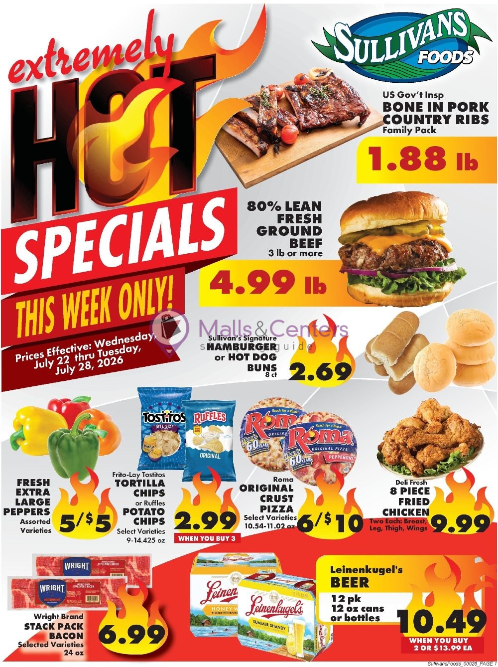 Weekly ad for Sullivan's Foods valid: 07/22/2026 - 07/28/2026, page 1