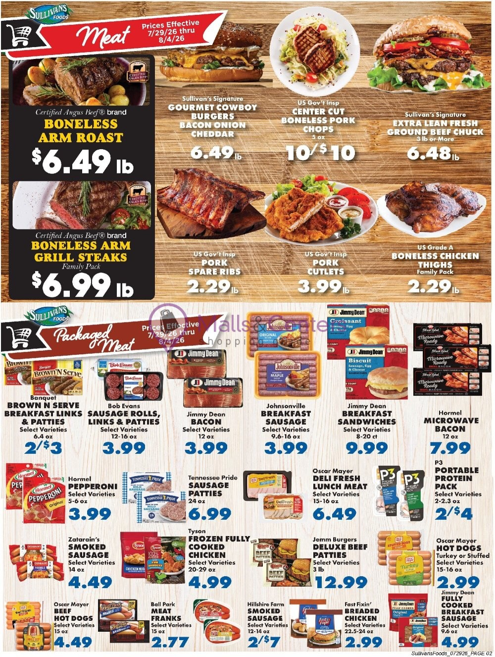 Weekly ad for Sullivan's Foods valid: 07/29/2026 - 08/04/2026, page 2