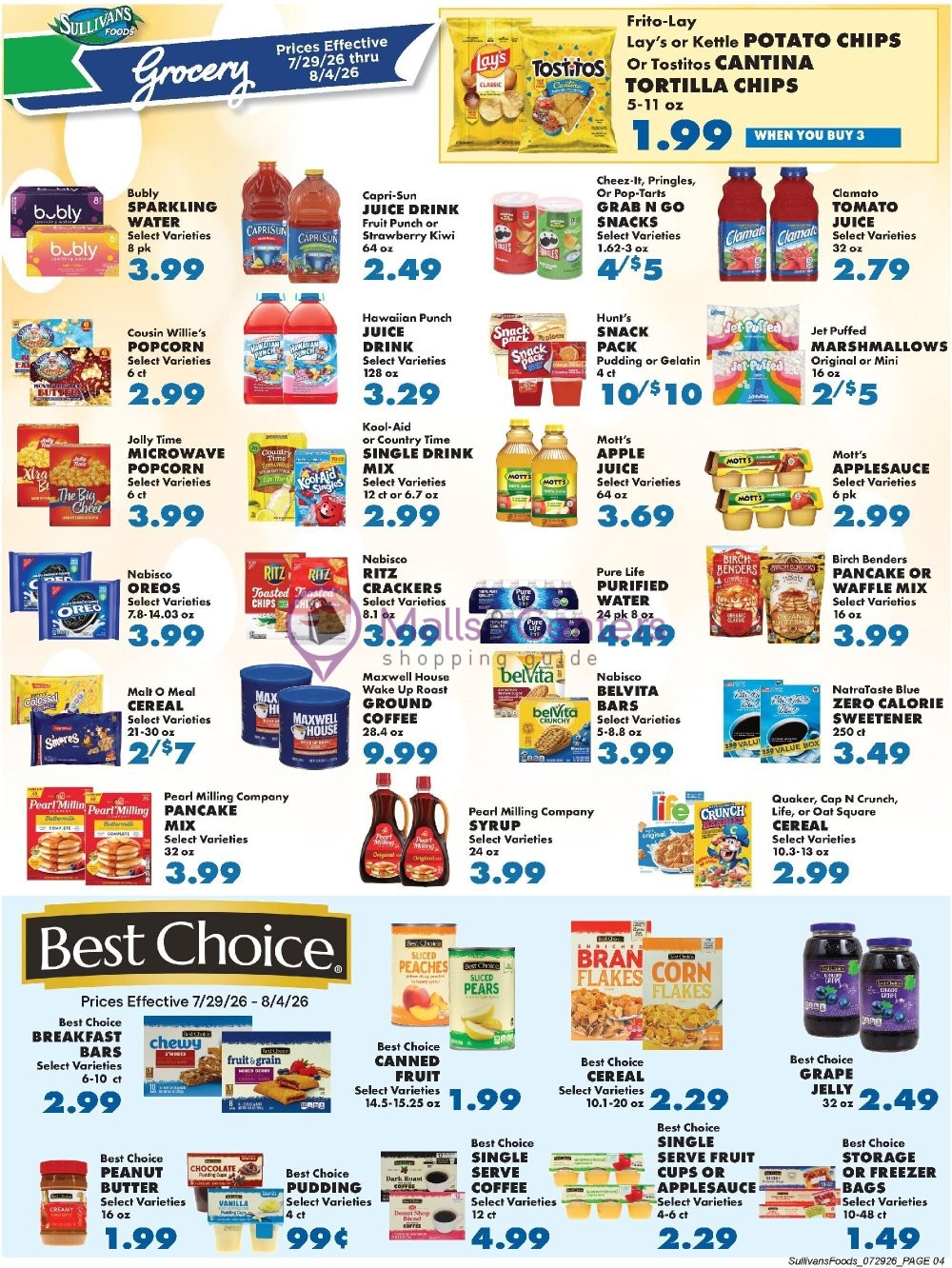 Weekly ad for Sullivan's Foods valid: 07/29/2026 - 08/04/2026, page 4
