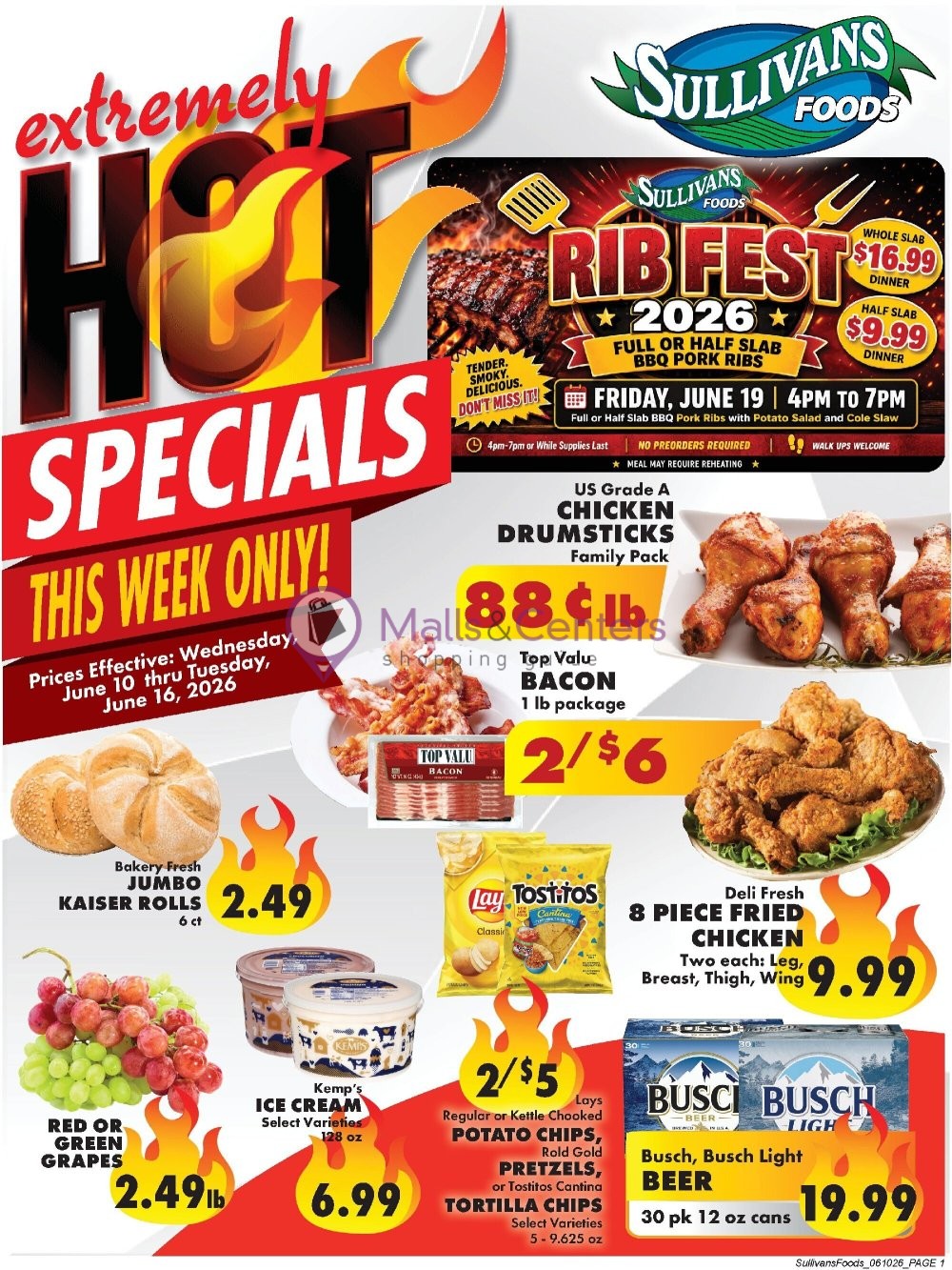 Weekly ad for Sullivan's Foods valid: 06/10/2026 - 06/16/2026, page 1