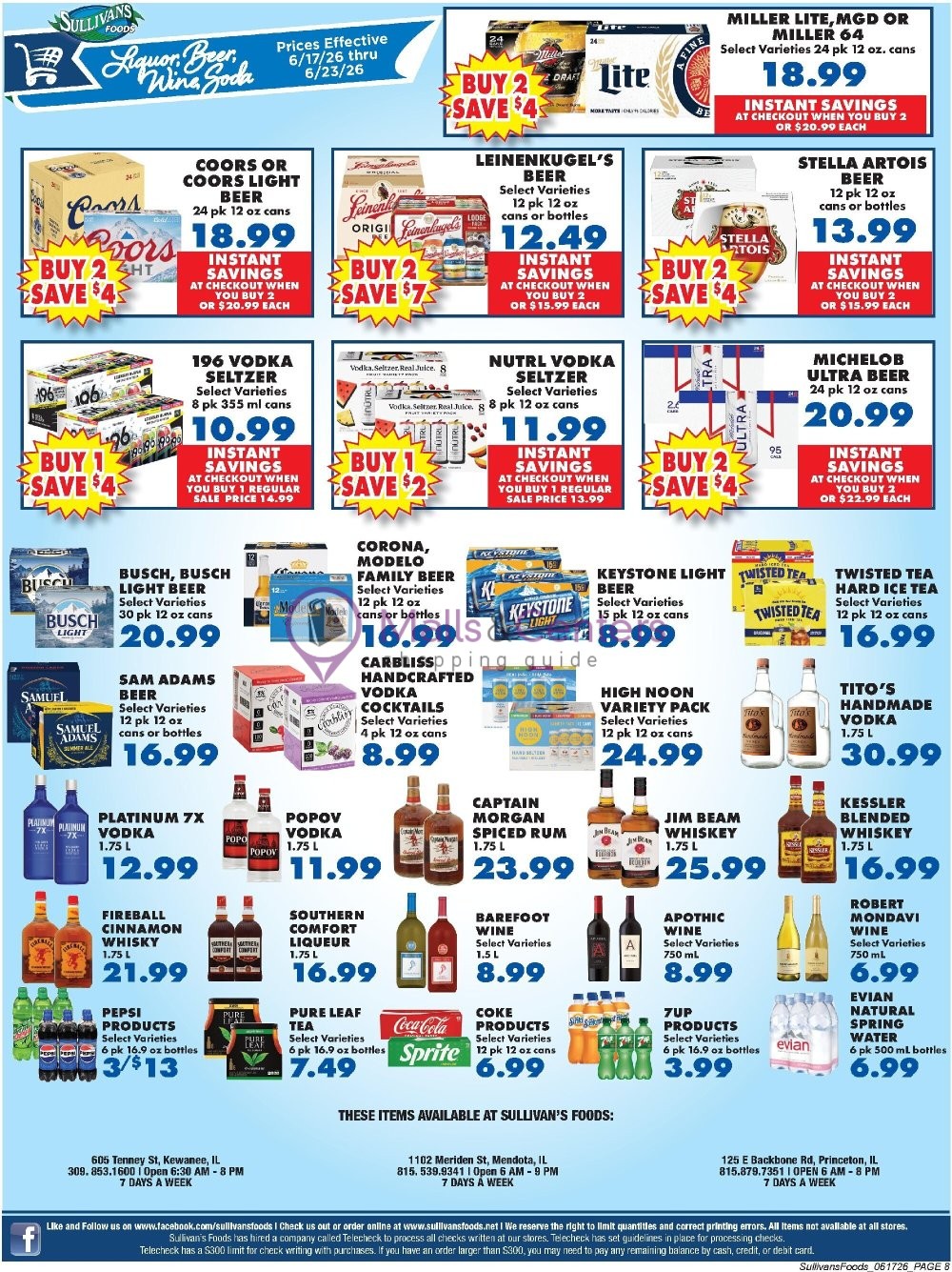 Weekly ad for Sullivan's Foods valid: 06/17/2026 - 06/23/2026, page 8