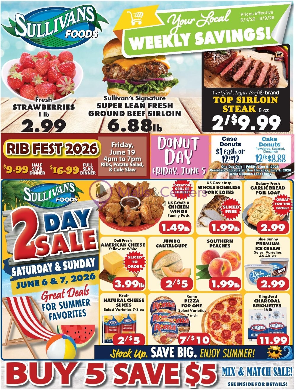 Weekly ad for Sullivan's Foods valid: 06/03/2026 - 06/09/2026, page 1