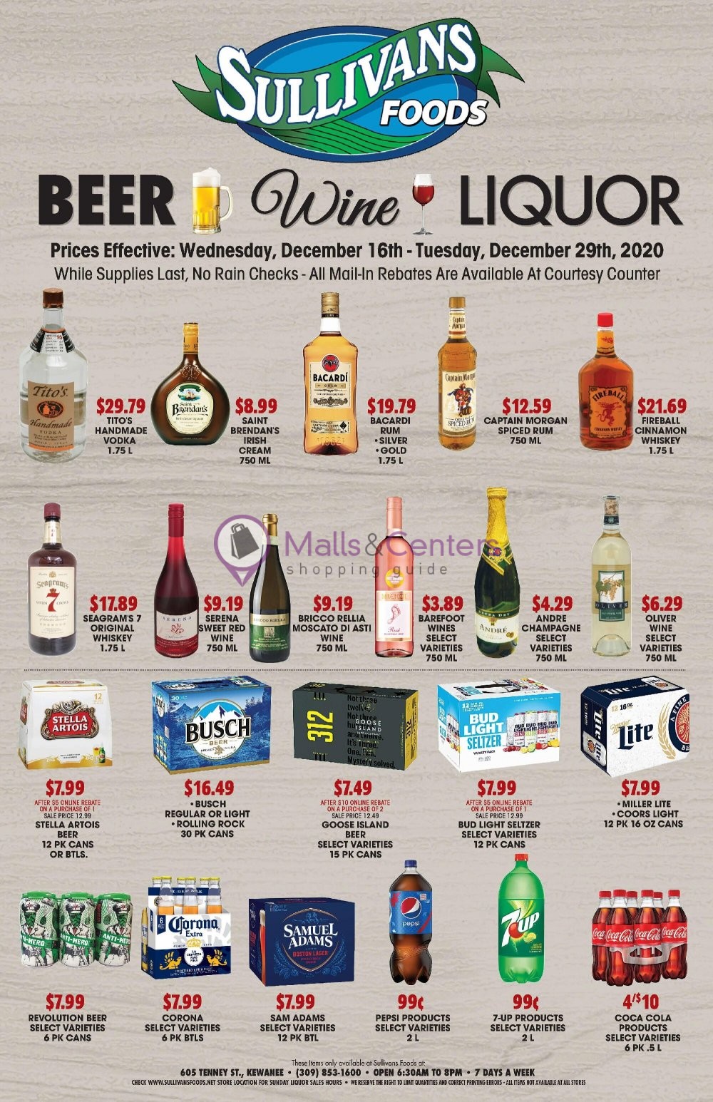 Sullivan's Foods Weekly ad valid from 12/16/2020 to 12/29/2020