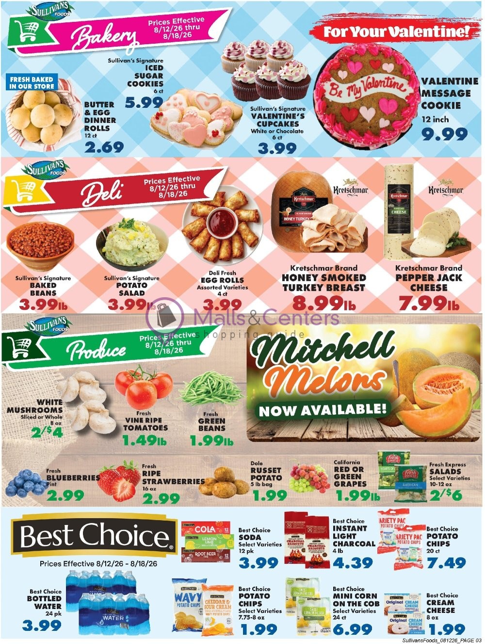 Weekly ad for Sullivan's Foods valid: 08/12/2026 - 08/18/2026, page 3