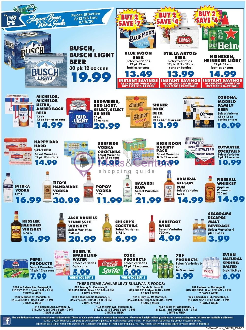 Weekly ad for Sullivan's Foods valid: 08/12/2026 - 08/18/2026, page 8