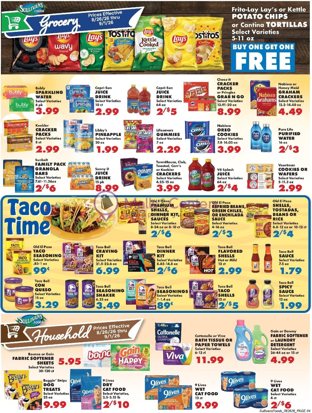 Weekly ad for Sullivan's Foods valid: 08/26/2026 - 09/01/2026, page 4