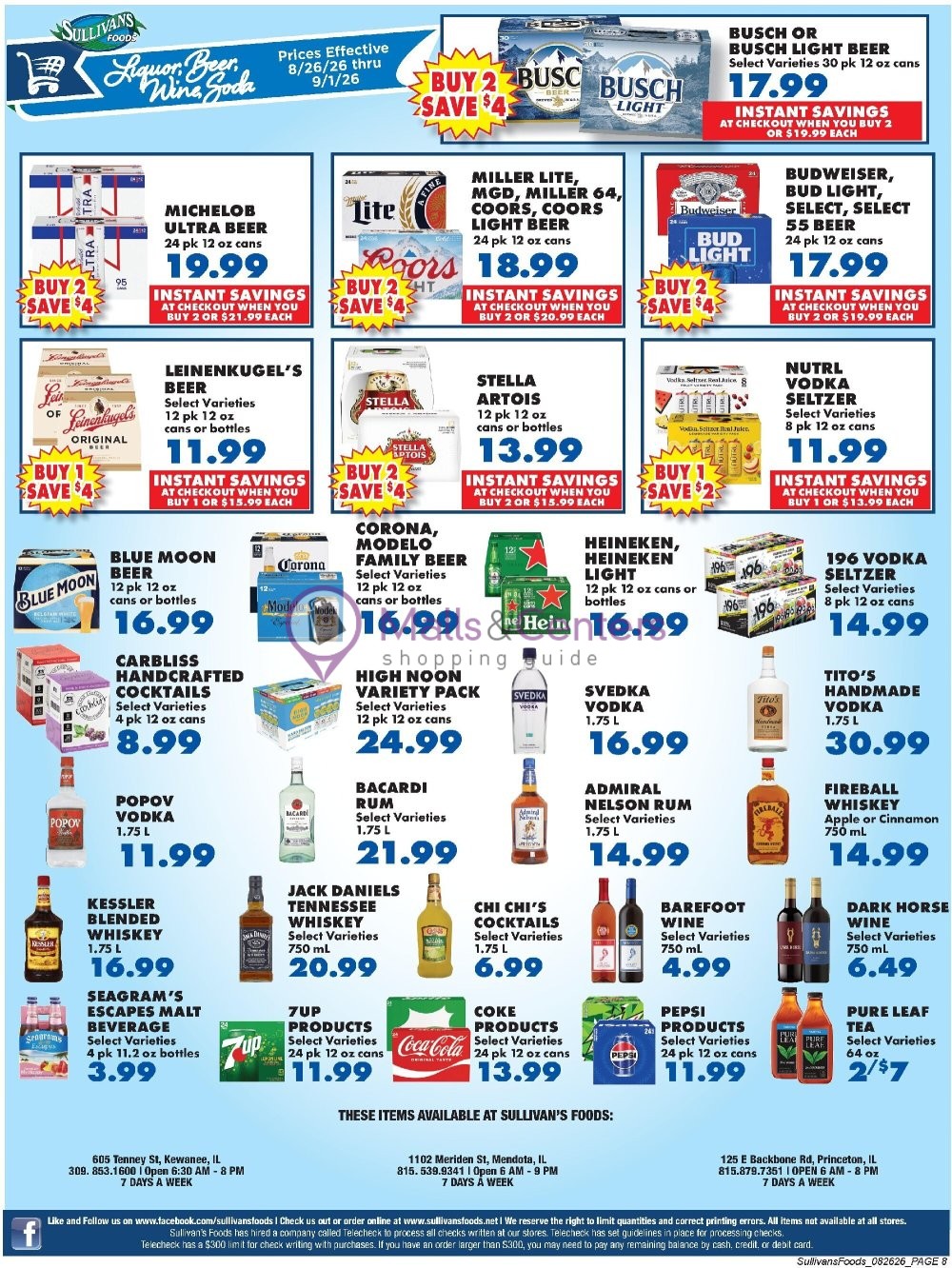 Weekly ad for Sullivan's Foods valid: 08/26/2026 - 09/01/2026, page 8