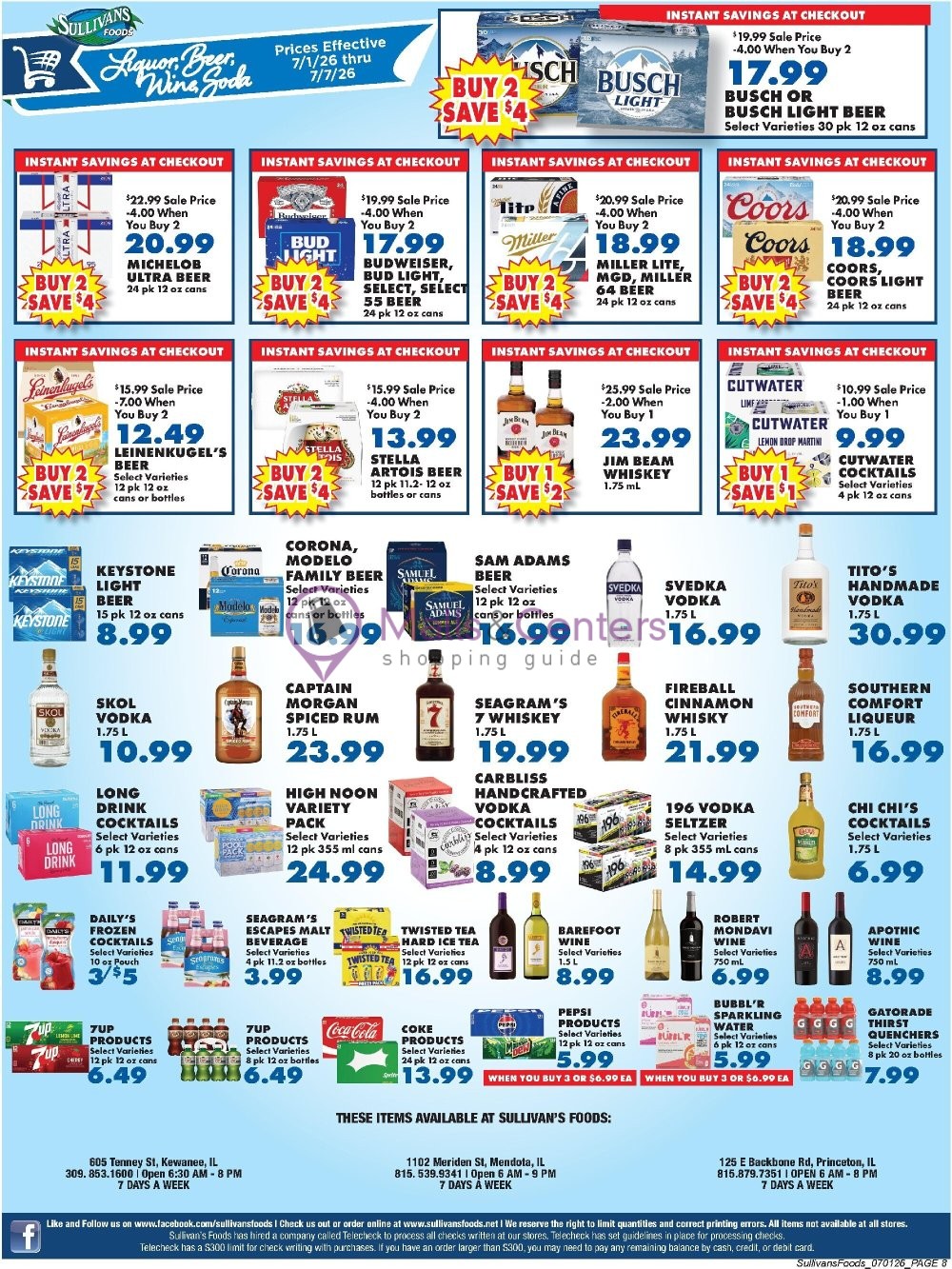 Weekly ad for Sullivan's Foods valid: 07/01/2026 - 07/07/2026, page 8