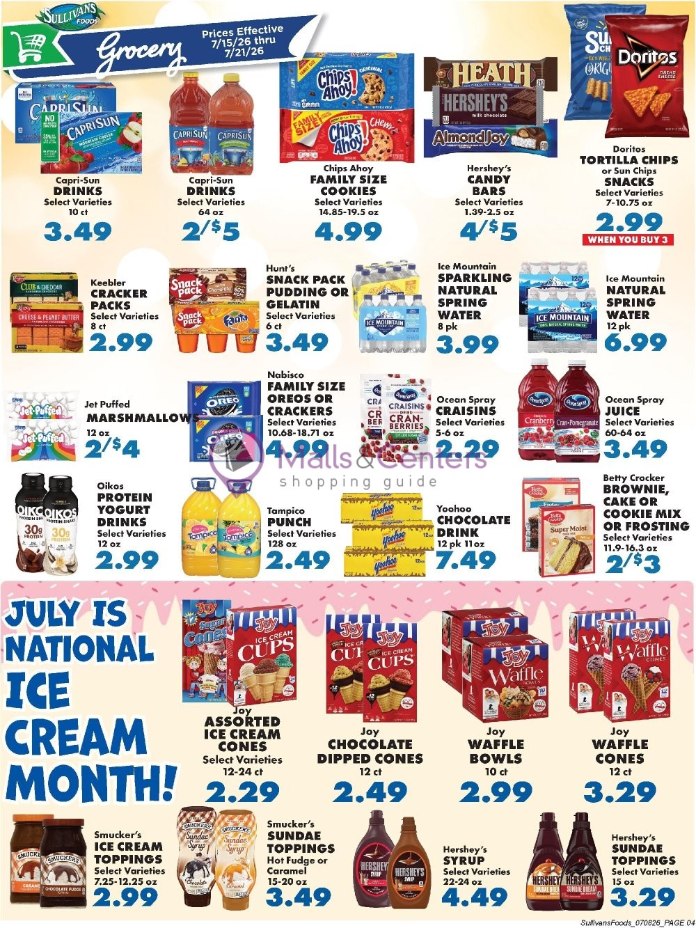 Weekly ad for Sullivan's Foods valid: 07/15/2026 - 07/21/2026, page 4