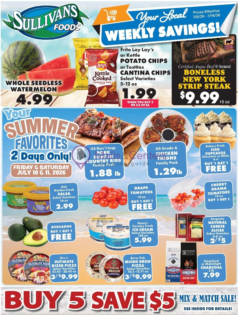 Weekly ad for Sullivan's Foods valid: 07/08/2026 - 07/14/2026, page 1